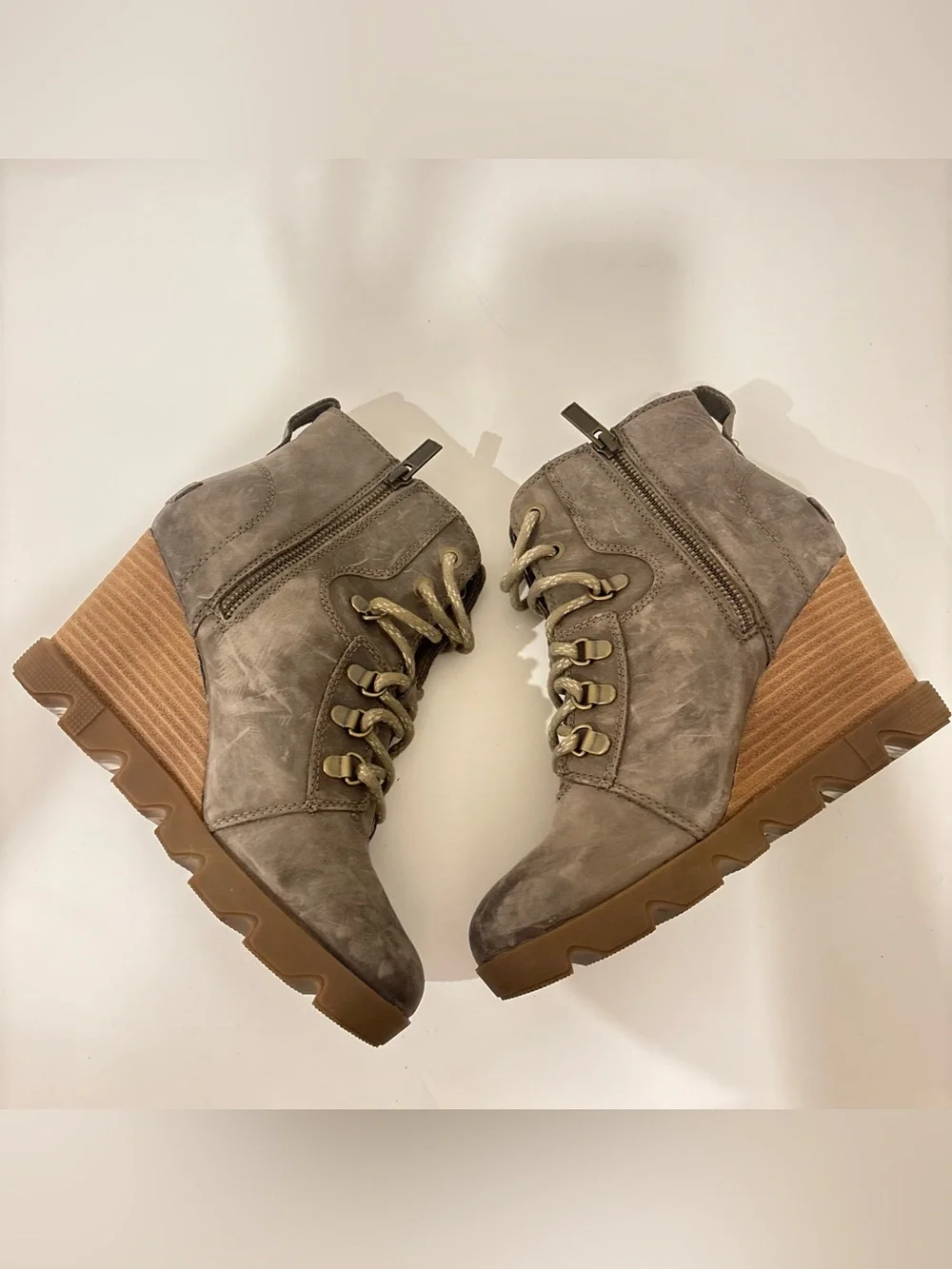 Sorel Joan uptown lace wedge Taupe